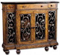 Ambella Scrolling Showcase Cabinet